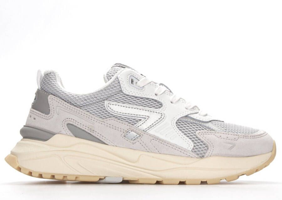 Hub Grid-w Sneakers Dames Leren Sneaker Grijs