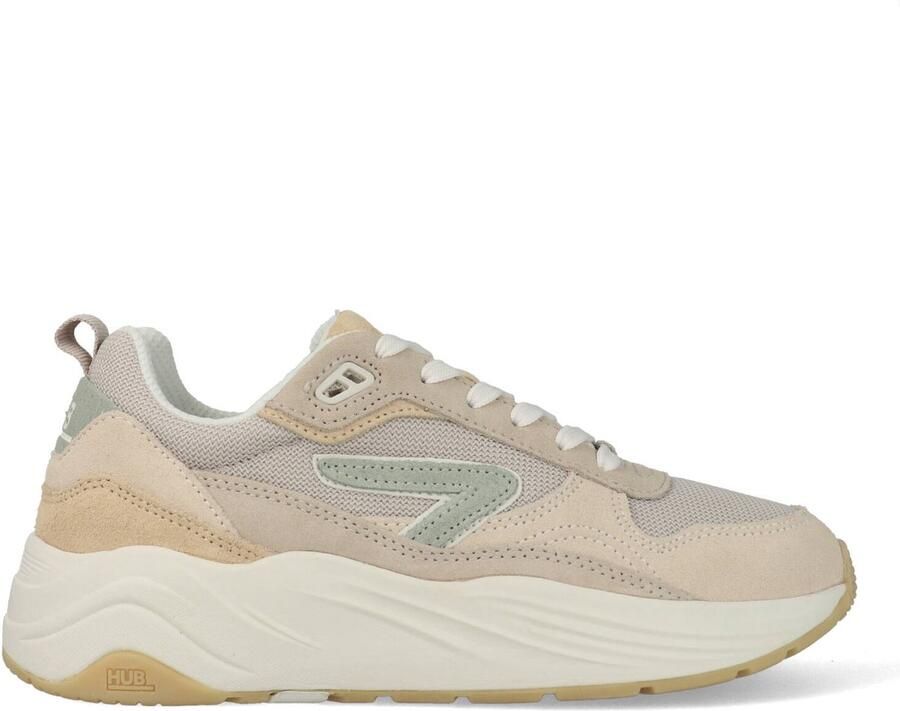 Hub Glide light bone cocumber beige Suede Dames