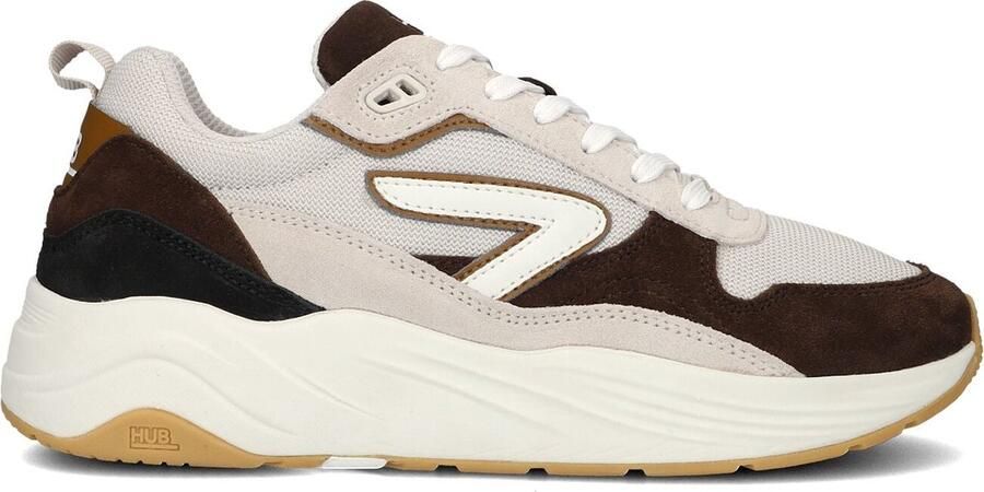 Hub Lage sneakers Chunky zool Glide Beige Suède