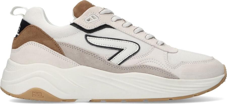 Hub Glide off white cognac Dark Coffee Suede