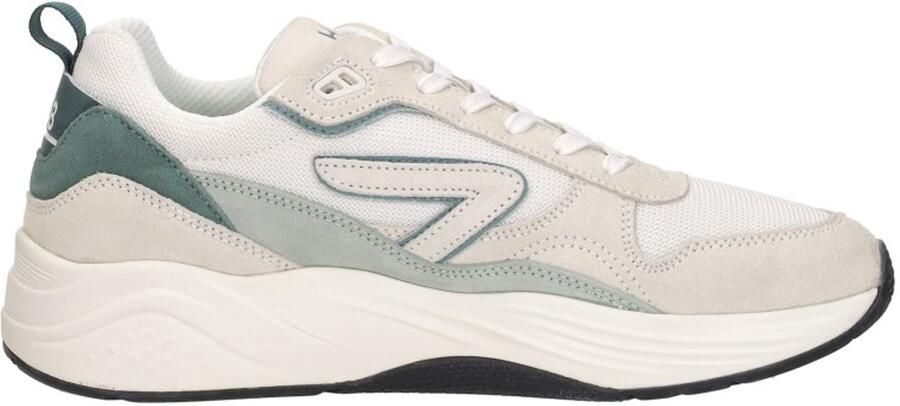 HUB Glide chunky suède sneakers beige groen - Foto 2