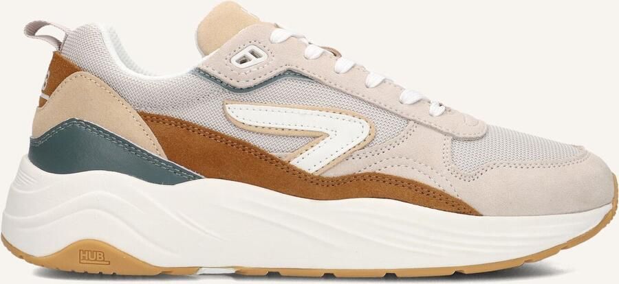 Hub Heren Lage sneakers Chunky zool Glide Bruin Suède