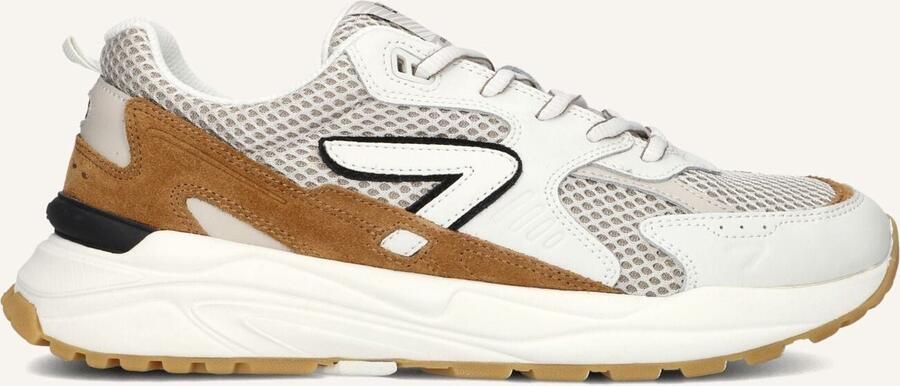 Hub Grid-m Sneakers Heren Leren Sneaker Wit