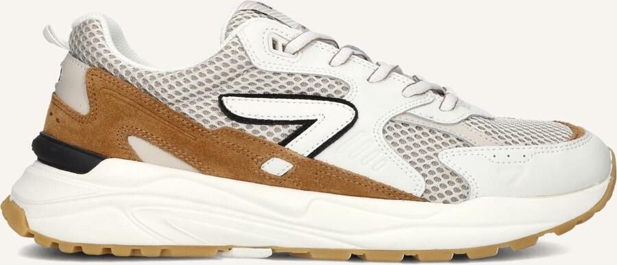 Hub Grid-m Sneakers Heren Leren Sneaker Wit