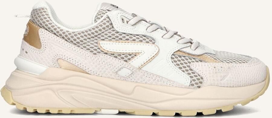 Hub Grid-w Sneakers Dames Leren Sneaker Beige