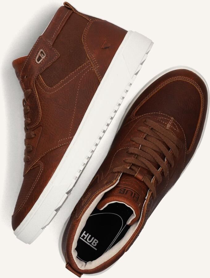 Hub Nevada Hoge sneakers Leren Sneaker Heren Cognac - Foto 2