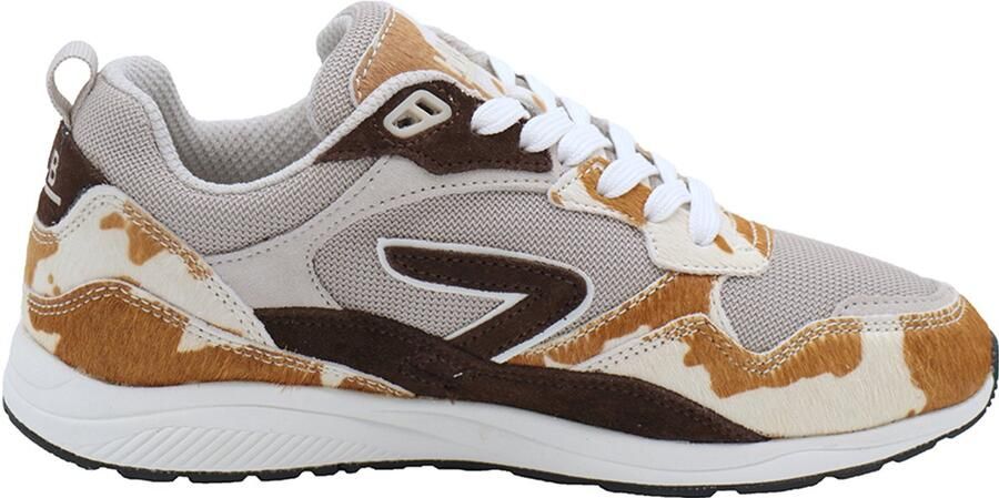Hub Sneaker Wave Pony Bone Dark Coffee Cow