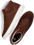 Hub Nevada Hoge sneakers Leren Sneaker Heren Cognac - Thumbnail 6