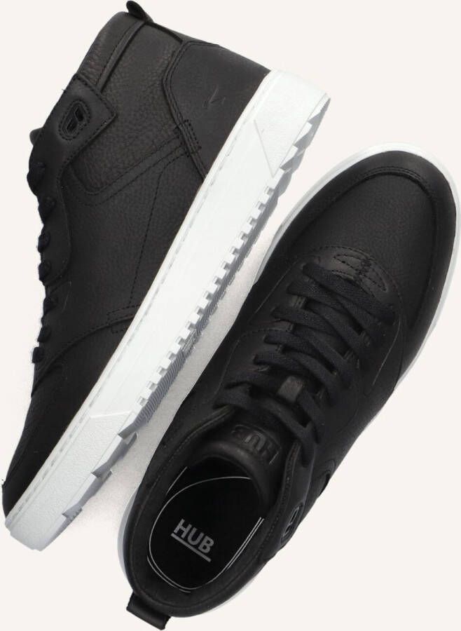 Hub Nevada Hoge sneakers Leren Sneaker Heren Zwart