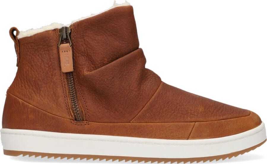 Hub Ridge Enkelboots Enkellaarsjes Dames Cognac - Foto 2