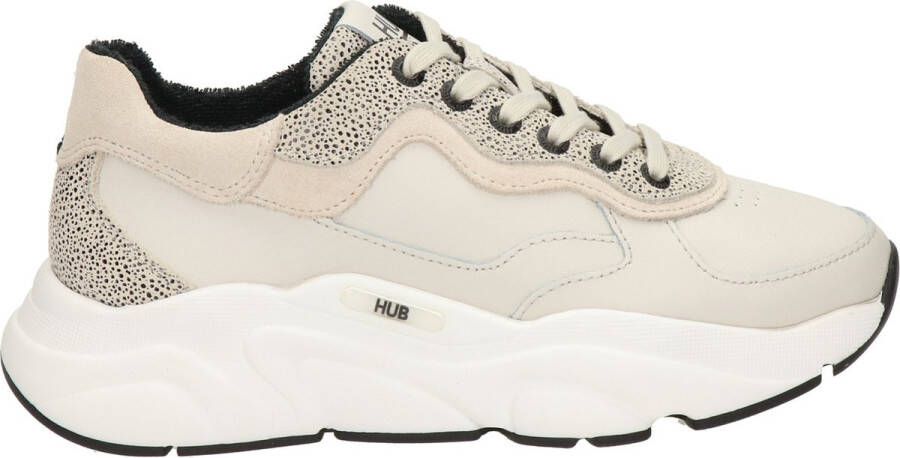 Hub Rock w Lage sneakers Leren Sneaker Dames Beige - Foto 3