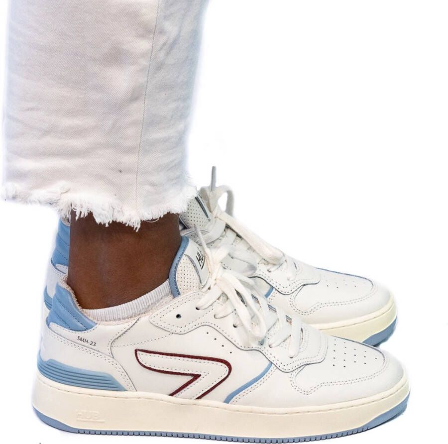 Hub Smash Dames Schoenen Wit Maat: 39 Leer Foot Locker