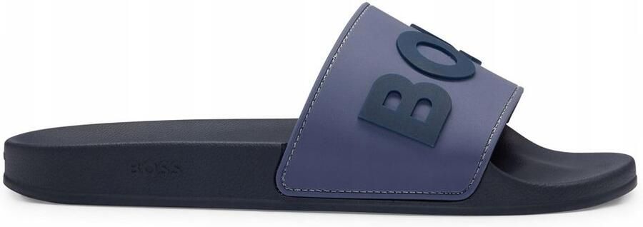 Hugo B BOSS Kirk Slid Heren Slippers Gemaakt in Italië Marineblauw