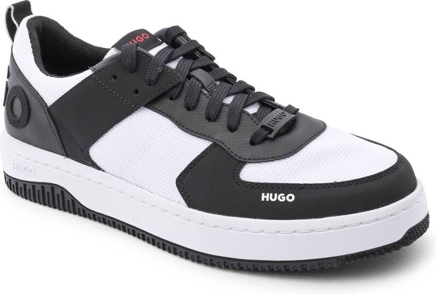 Hugo Boss Antracietkleurige Sneakers Van Kalfsleer Met Rubberen Zool