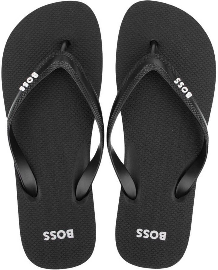 Hugo Boss heren BOSS teenslippers small logo zwart