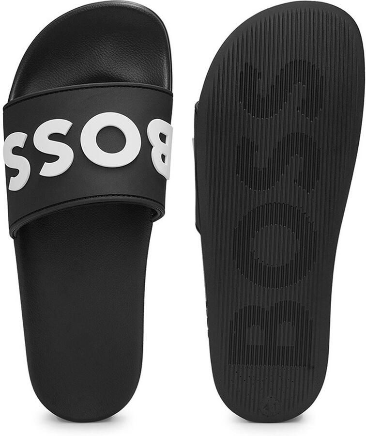 Hugo Boss Print Patroon Pantoffels Mannen Herfst Winter Zwart Black Heren - Foto 2