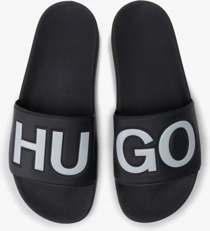 Hugo Boss Heren Slippers Zwart Wit