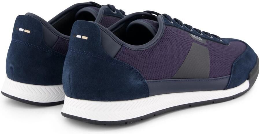 Boss low top sneakers met leer model 'Nitan'
