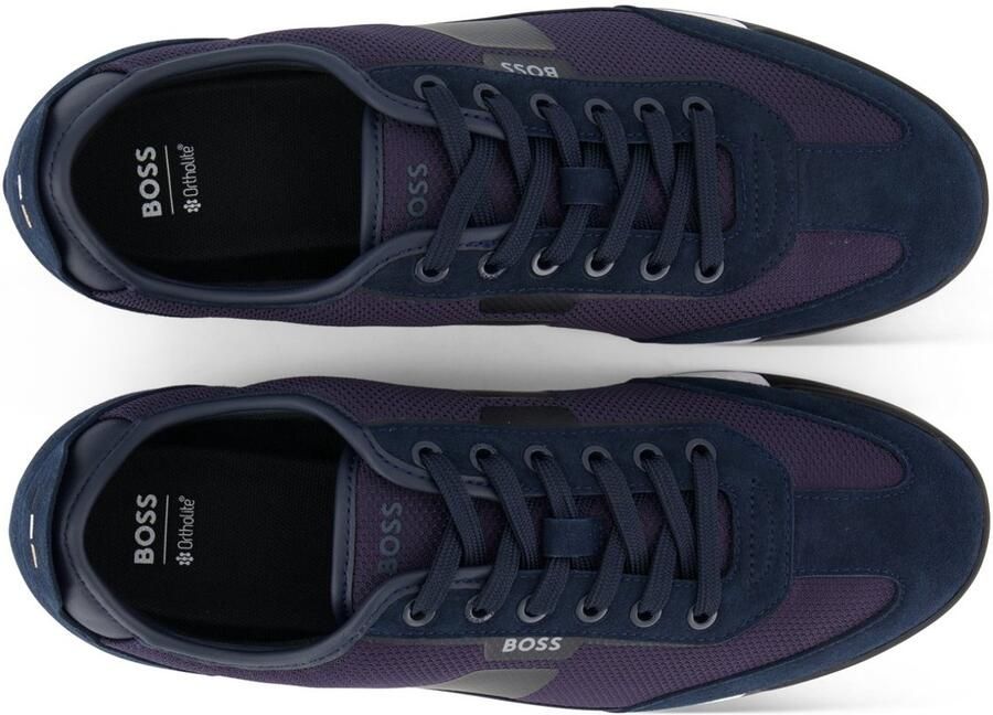 Boss low-top-sneakers met leer model 'Nitan_Lowp_txmx'