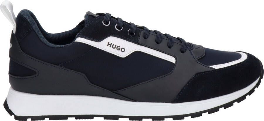 Hugo Boss Hugo Icelin Runn Lage sneakers Leren Sneaker Heren Blauw - Foto 2