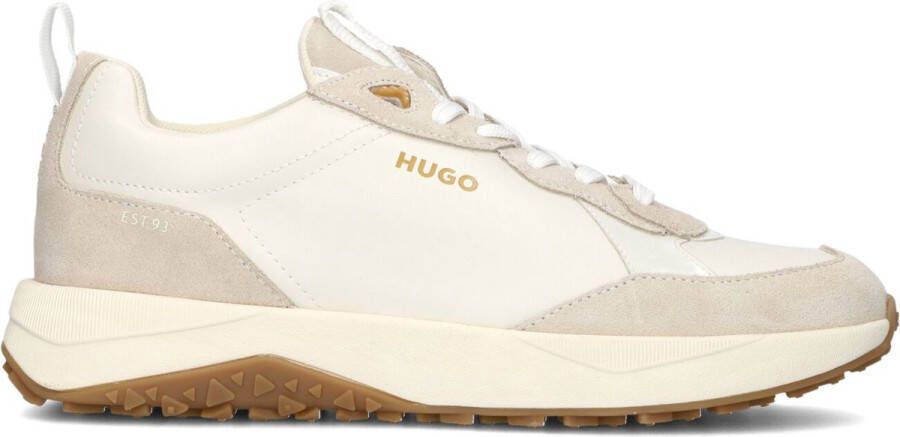 Hugo Boss Hugo Kane Run Lage sneakers Leren Sneaker Dames Beige