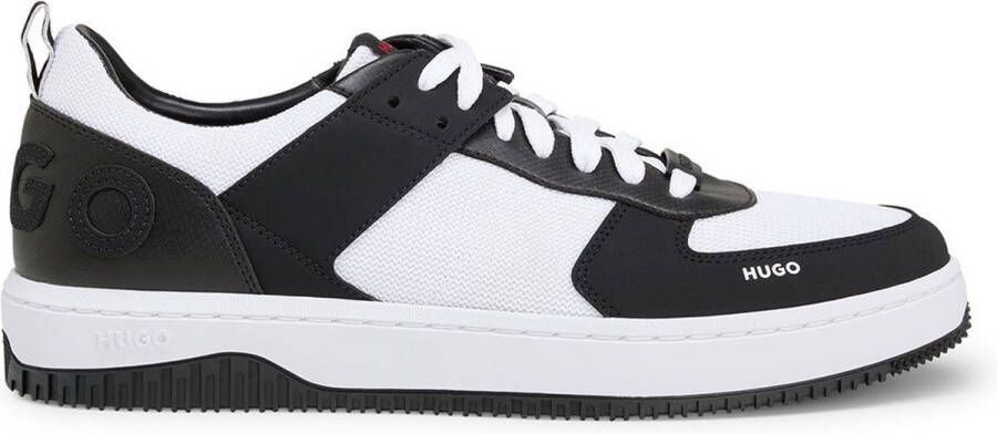 Hugo Boss Antracietkleurige Sneakers Van Kalfsleer Met Rubberen Zool
