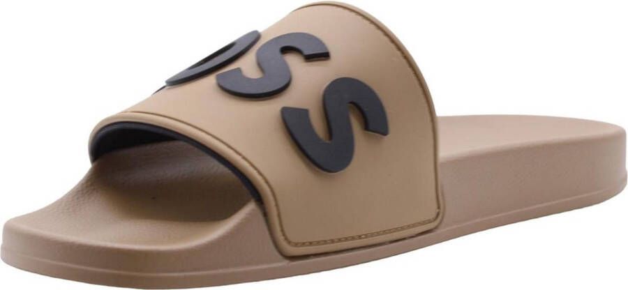 Hugo Boss Akkerwinde Slipper Stijlvol en Comfortabel Beige Heren