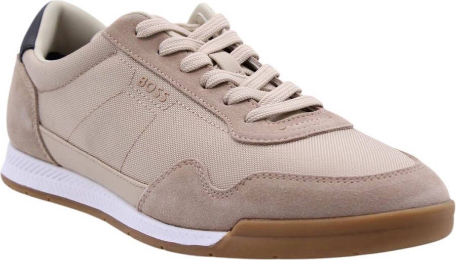 Hugo Boss Beige High Top Stoffen Sneakers Beige Heren