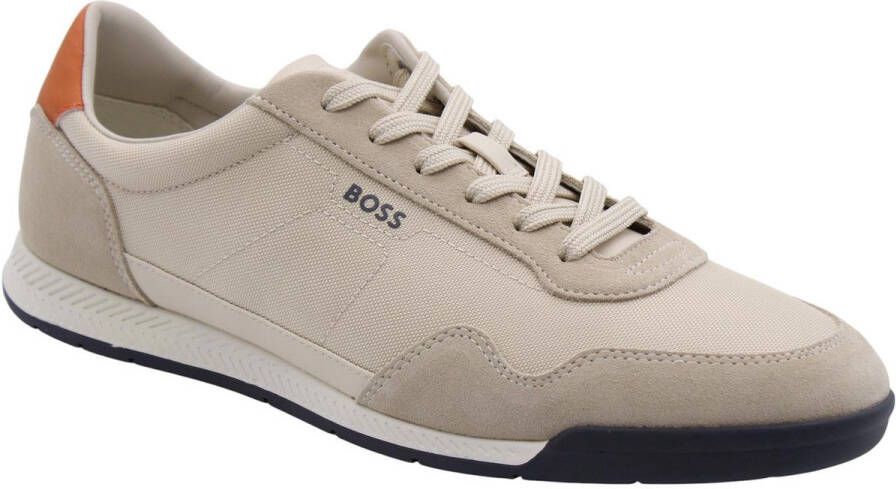 Hugo Boss Beige High Top Stoffen Sneakers Beige Heren