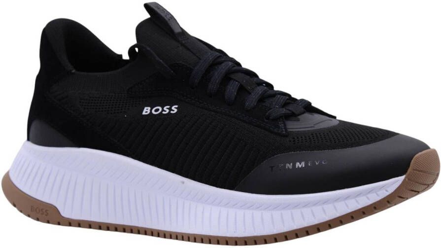 Hugo Boss Hoge stoffen sneakers zwarte kleur Black Heren