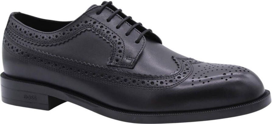 Hugo Boss Elegante Business Flats voor Mannen Black Heren