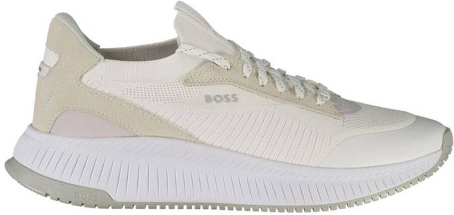 Hugo Boss Gedurfde Sportsneaker met Contrasterende Details White Heren