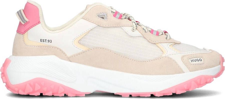 Hugo Boss Beige Lage Sneakers met Luxe Details Multicolor Dames