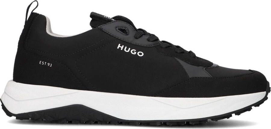 HUGO Lage Sneakers Heren Kane Runn Maat: 40 Materiaal: Leer Kleur: Zwart