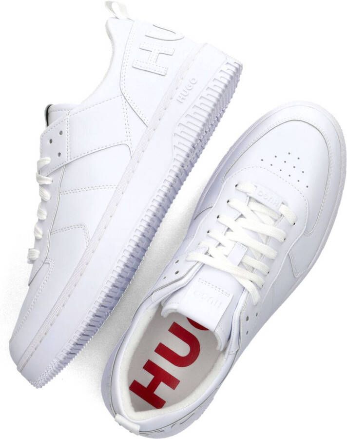 Hugo Boss Lage Sneakers met Veters en Logo White Heren