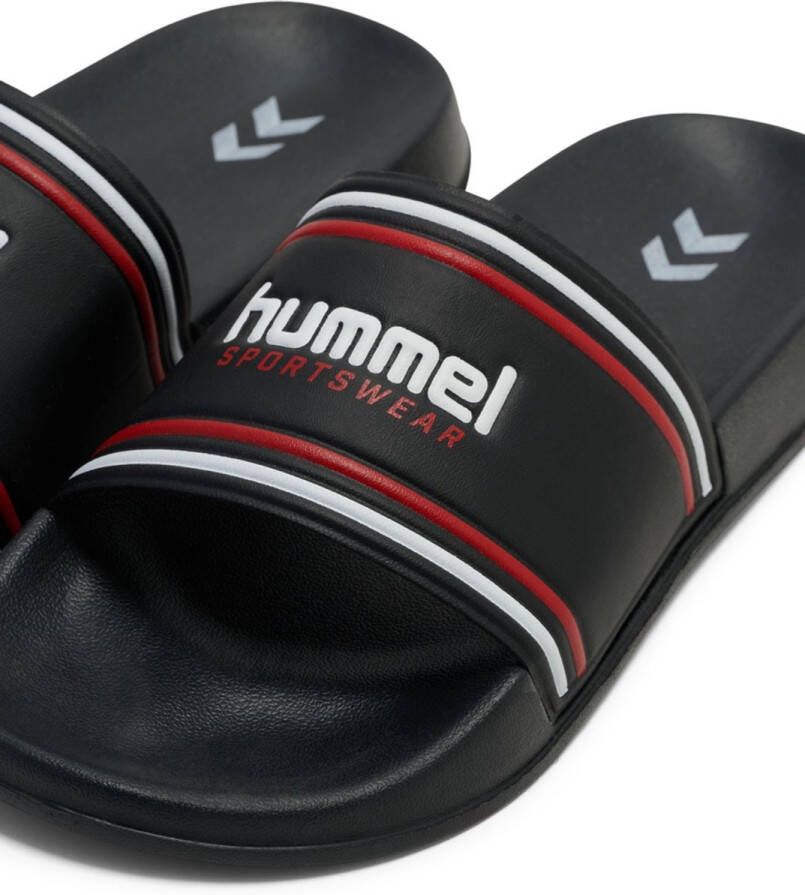 Hummel Badeschuhe Pool Slide Rt 228340 Black White Red