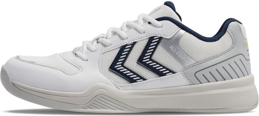 Hummel Heren Dames ALL COURT Indoorschoen 228237 9256 BRIGHT WHITE LUNAR ROCK