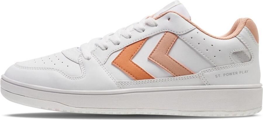 Hummel Damen Sneaker flach St. Power Play Wmns White Almost Apricot
