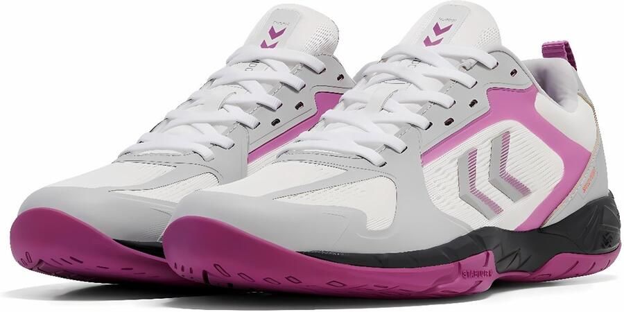 Hummel damesschoenen voor binnen Handbal Speed Court 228236 Bright White Cattleya Orchid