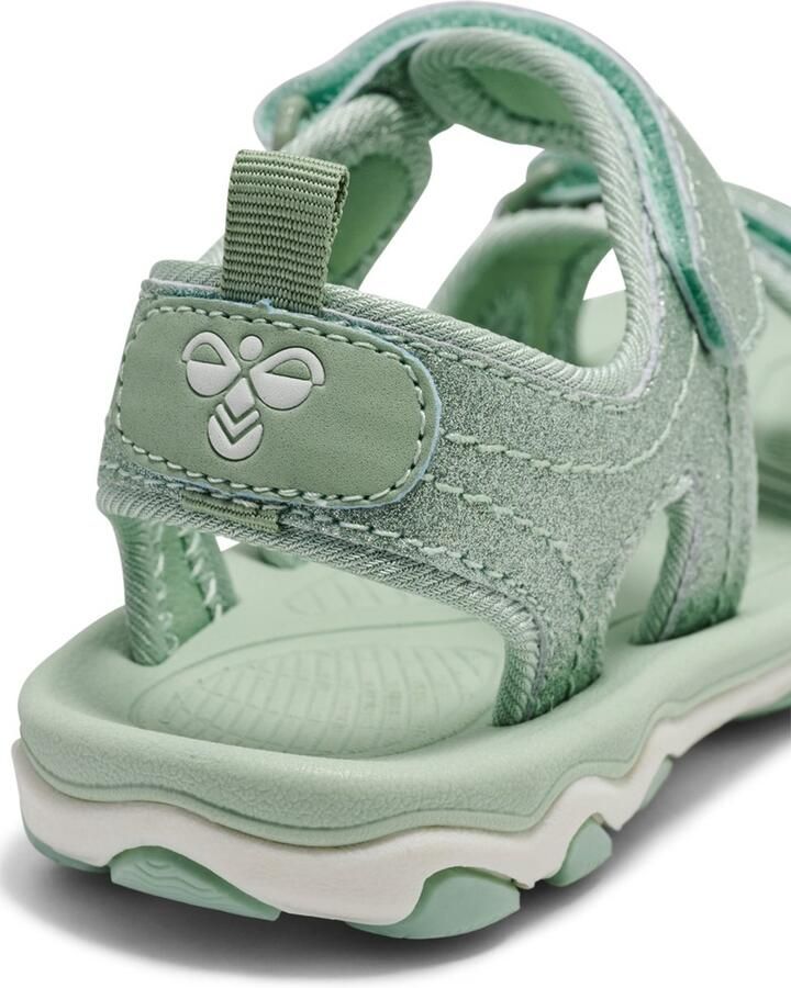 Hummel Kinder Sandalen Sandal Glitter Jr 203306 Frosty Green