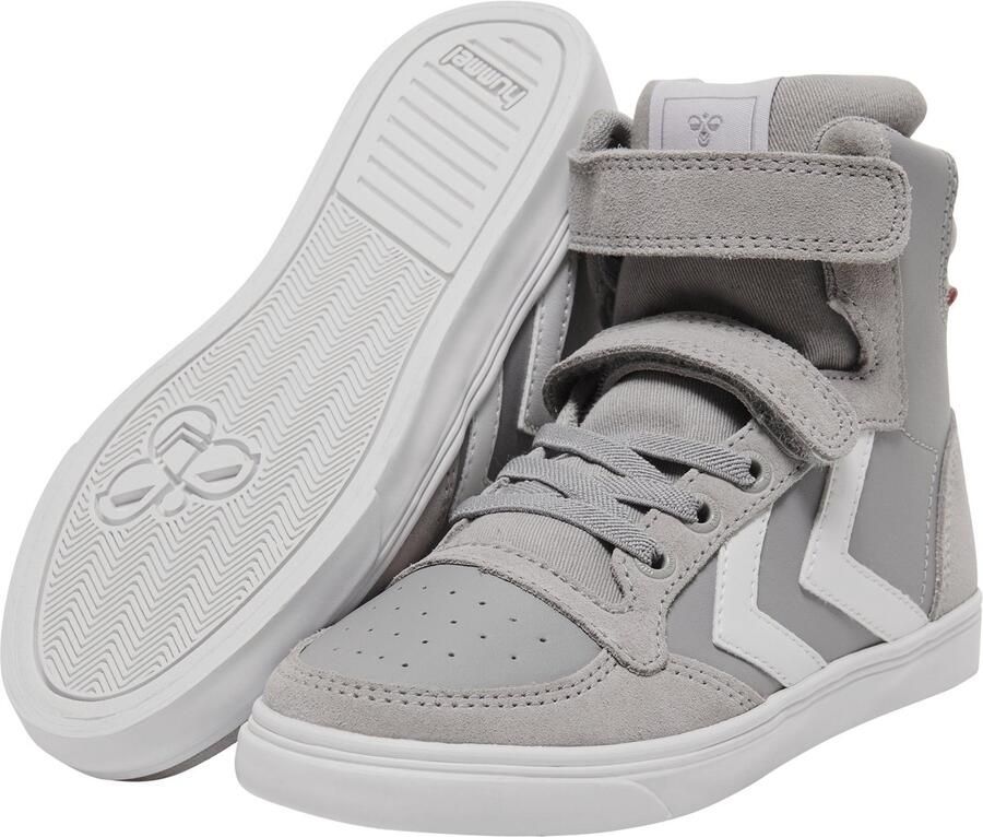 Hummel Kindertrainers slimmer stadil leather high Grijs Unisex - Foto 2