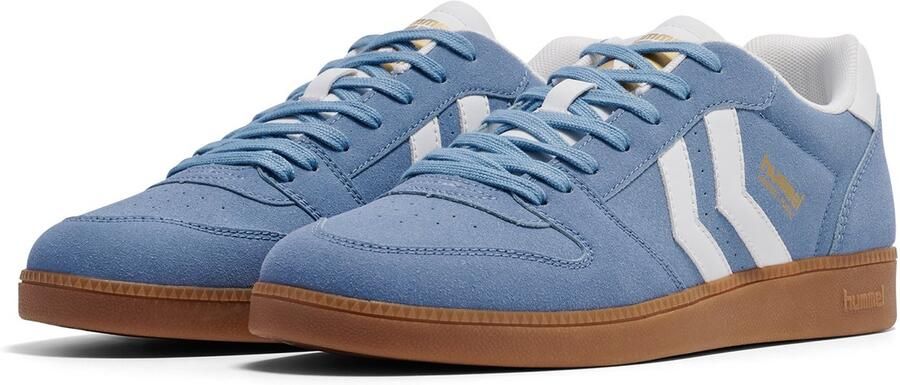 Hummel Perfekt CL handbal sneakerschoenen Suede 226217 blauw