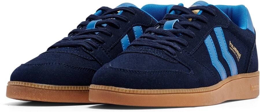 Hummel Perfekt CL handbal sneakerschoenen Suede 226217 blauw
