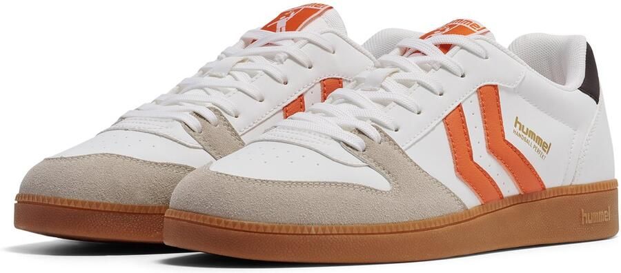 Hummel Perfekt Sp handbal sneakerschoenen vegan 226303 9143 White Orange
