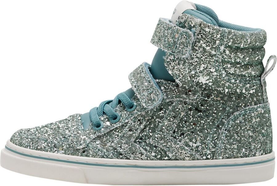 Hummel Kinder Sneakers hoch Slimmer Stadil Glitter Jr Mineral Blue