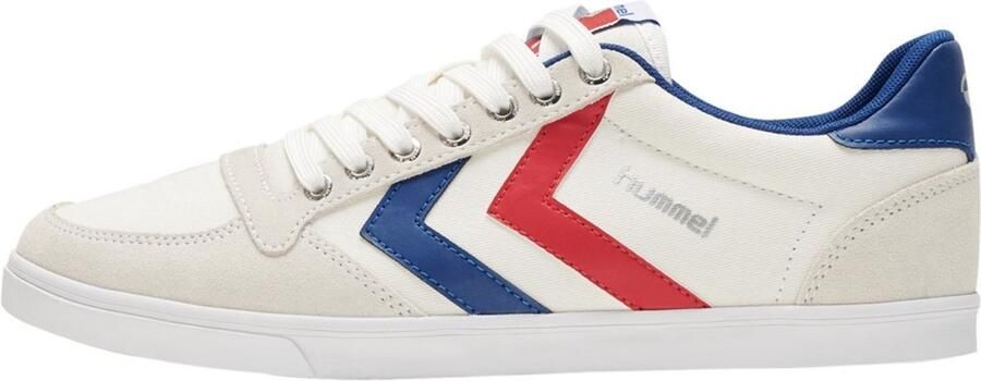 Hummel Slimmer Stadil Low Unisex Sneaker Schoenen 063512 9228 Wit Blauw Rood - Foto 3