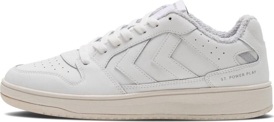 Hummel damessneaker plat model St. Power Play Retro White Lunar Rock