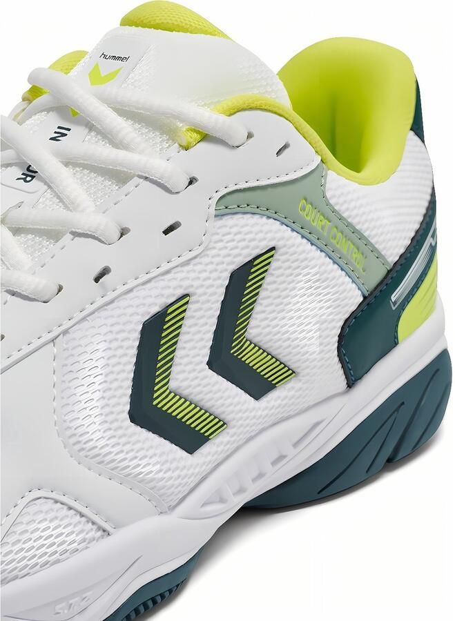 Hummel zaalschoenen Handbal Court Control II 225341 Wit Groen Geel
