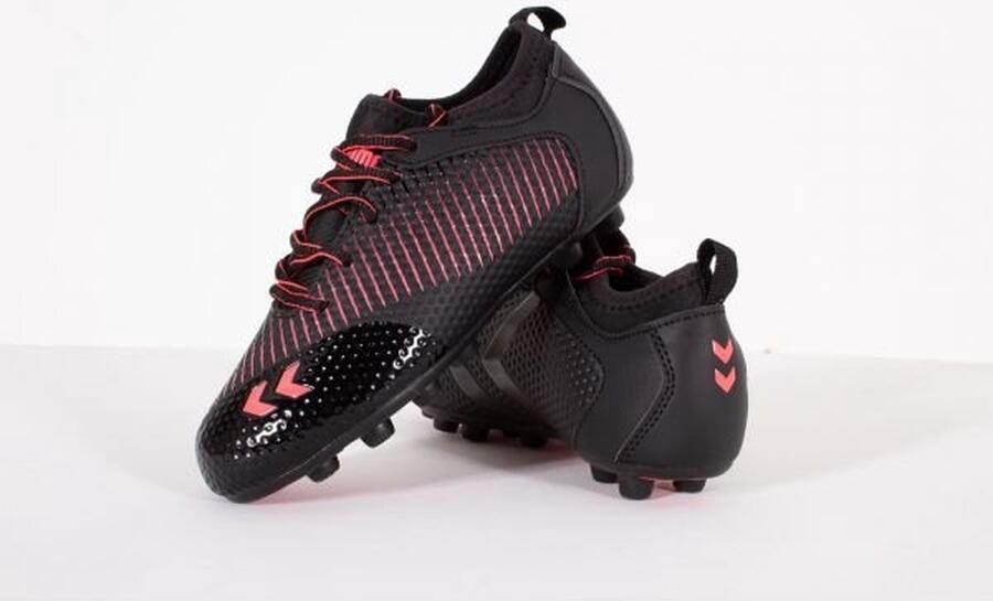 Hummel Zoom FG Jr. voetbalschoenen zwart rood Imitatieleer 27 - Foto 4