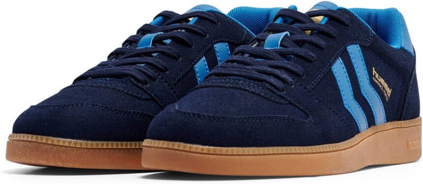 Hummel Perfekt CL handbal sneakerschoenen Suede 226217 blauw